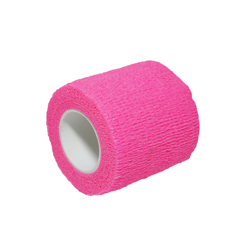 Rosa selvklebende bandasje